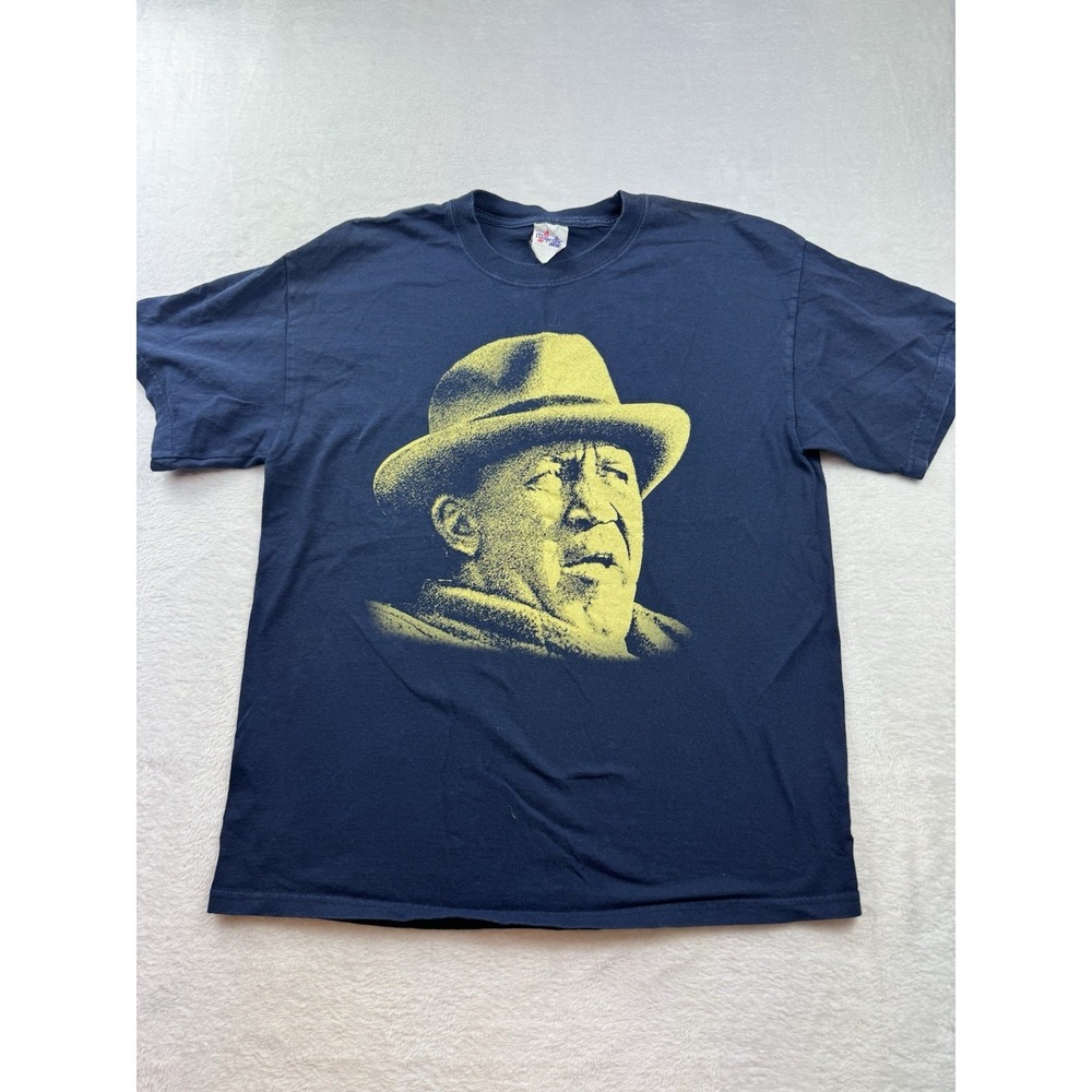 Men's Vintage Majestic Knute Rockne Rock Double Sided T-Shirt Notre Dame Size L